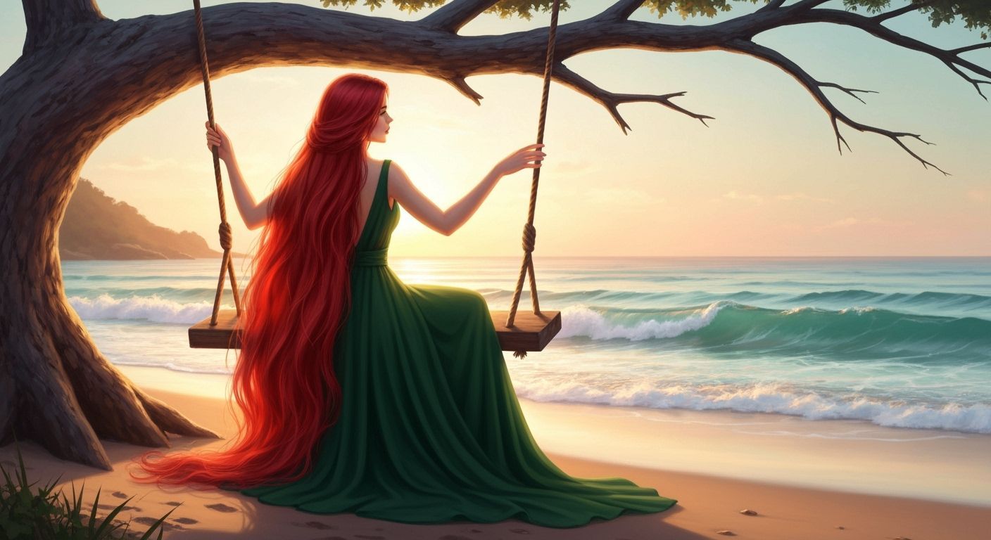 swinging hair blowing 