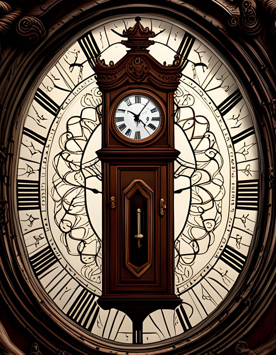 Grandfather Clock - AI Generated Artwork - NightCafe Creator