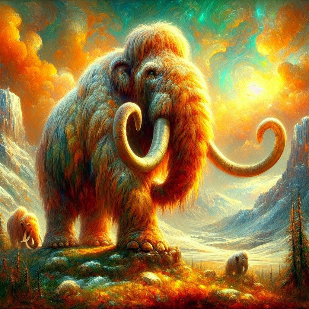 Mammoth Oil Painting  by @zephyrael