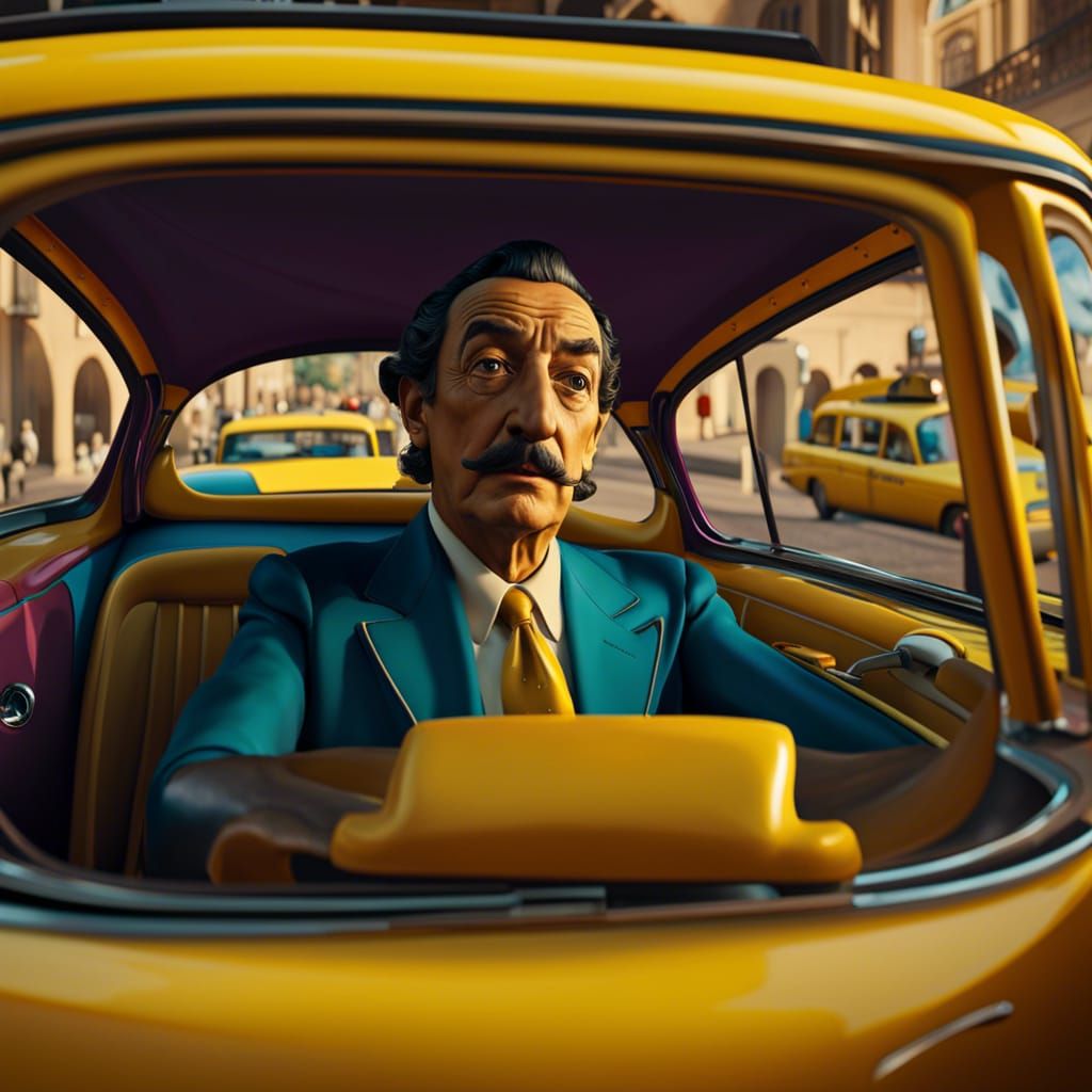 Salvador Dali - lost in traffic