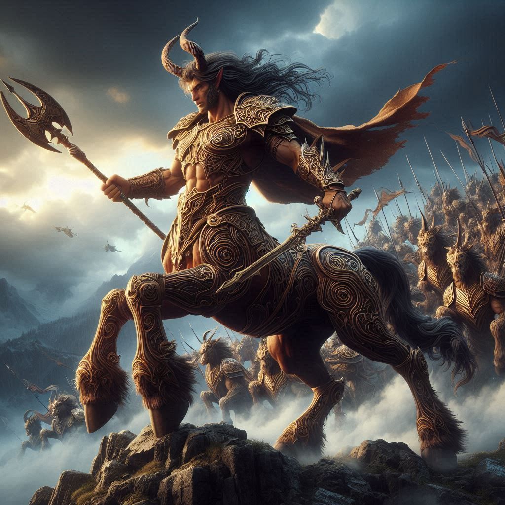 A majestic centaur with his army 6