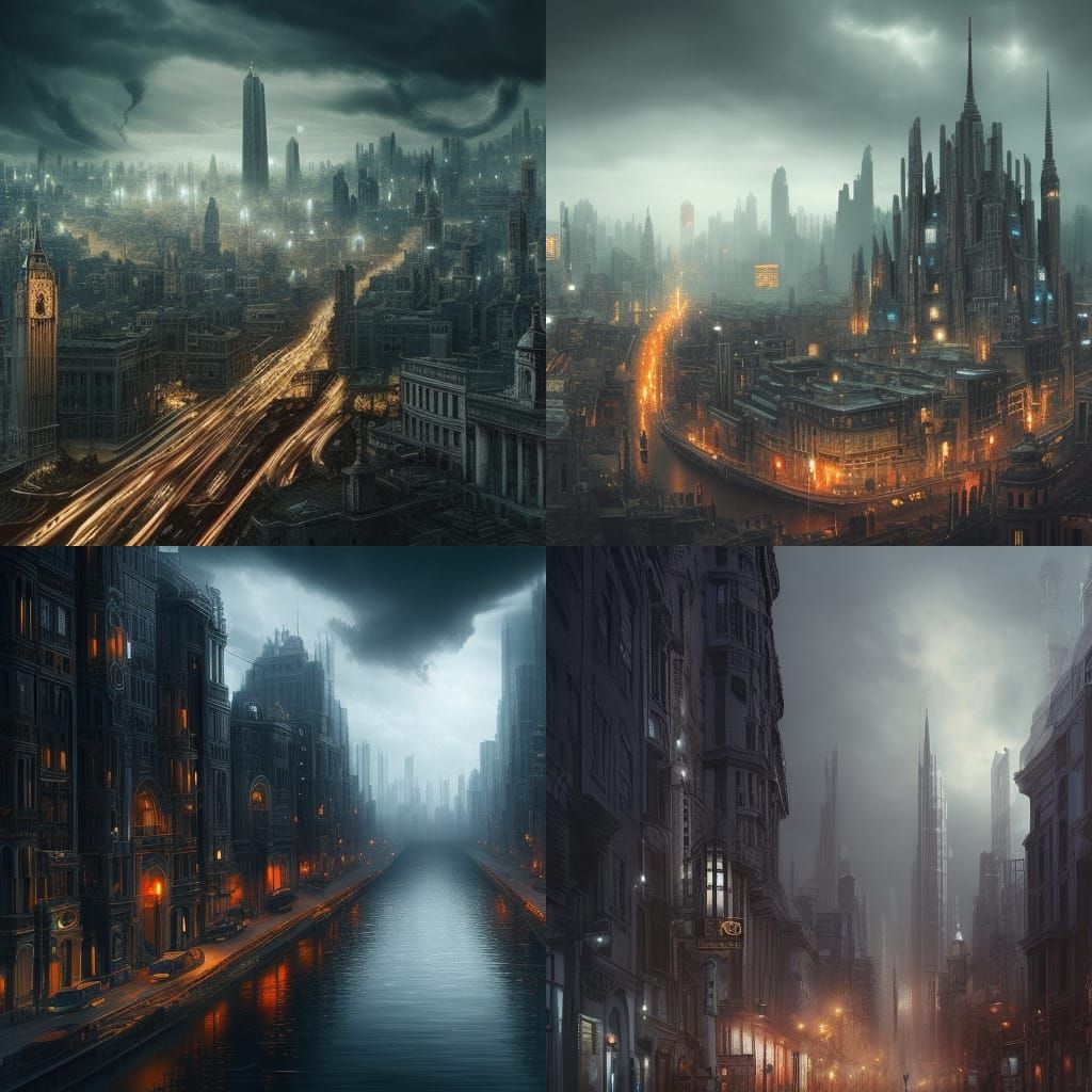 Gotham city style - AI Generated Artwork - NightCafe Creator