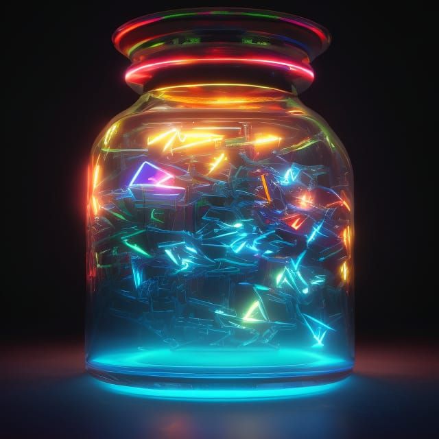 Neon Jar  by @Lilac Landscapes