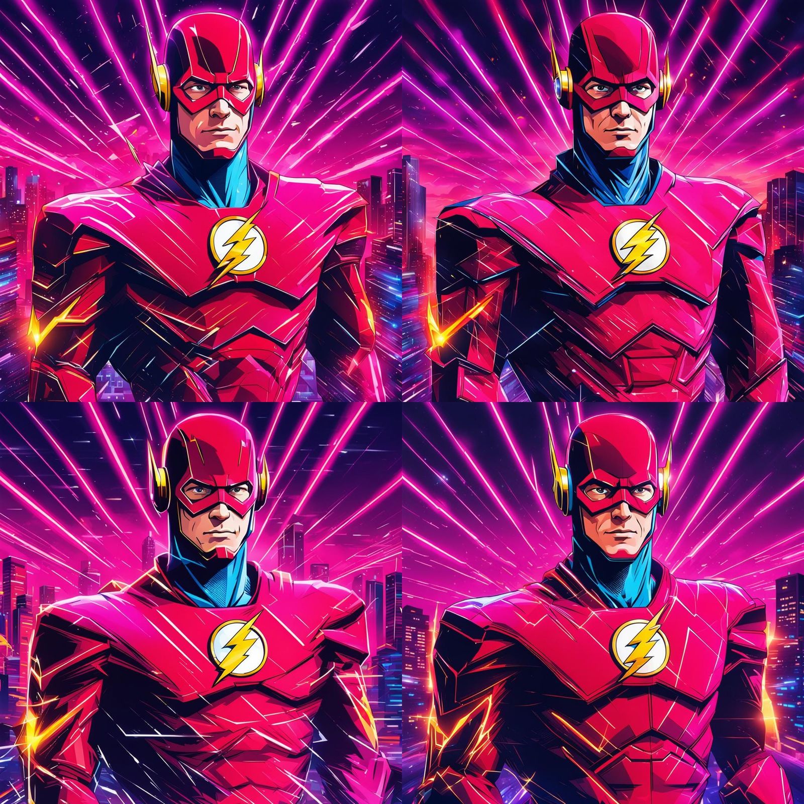Flash is running in the city 64 megapixels 8K resolution sha...
