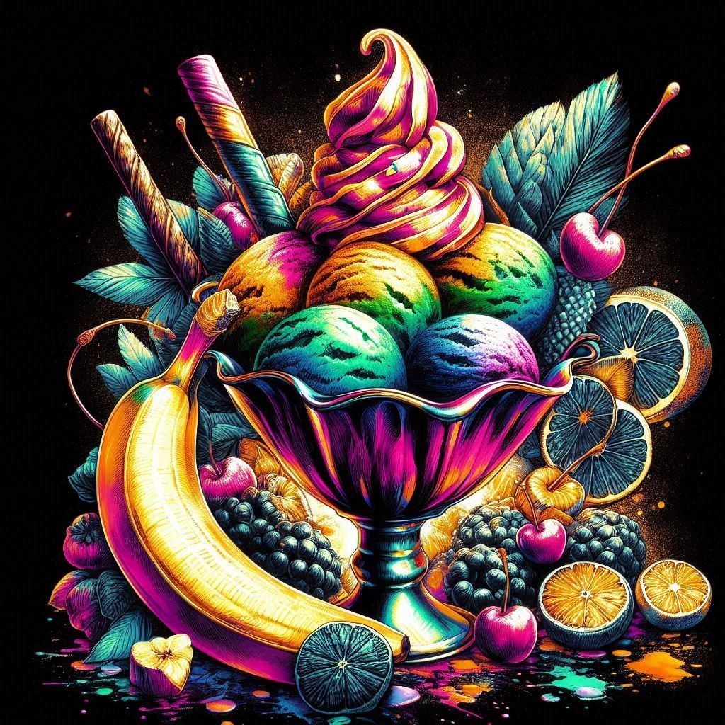 Ice Cream Sundae  by @zephyrael