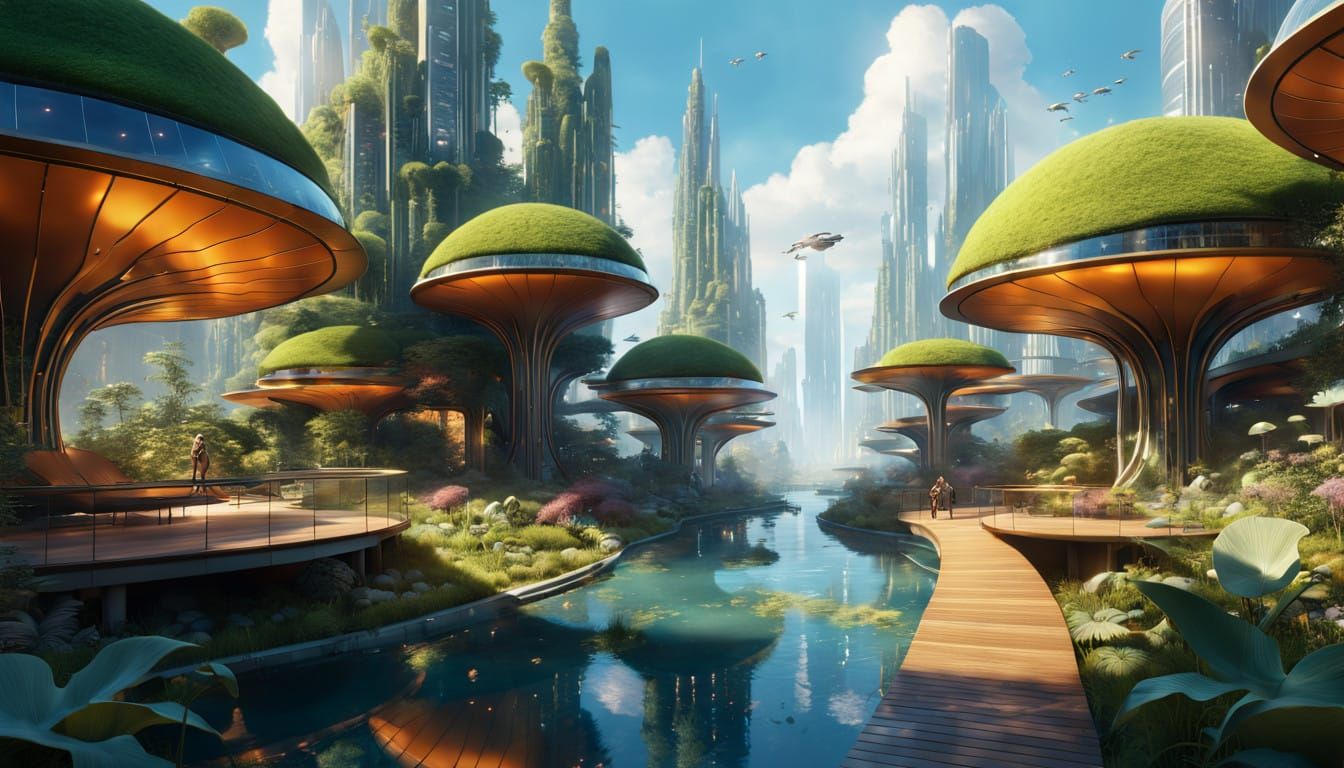 A city of magic, powered by the sun  by @Moradin