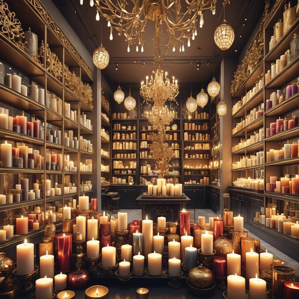 Luxury Candle Store Interior in Fantasy Style