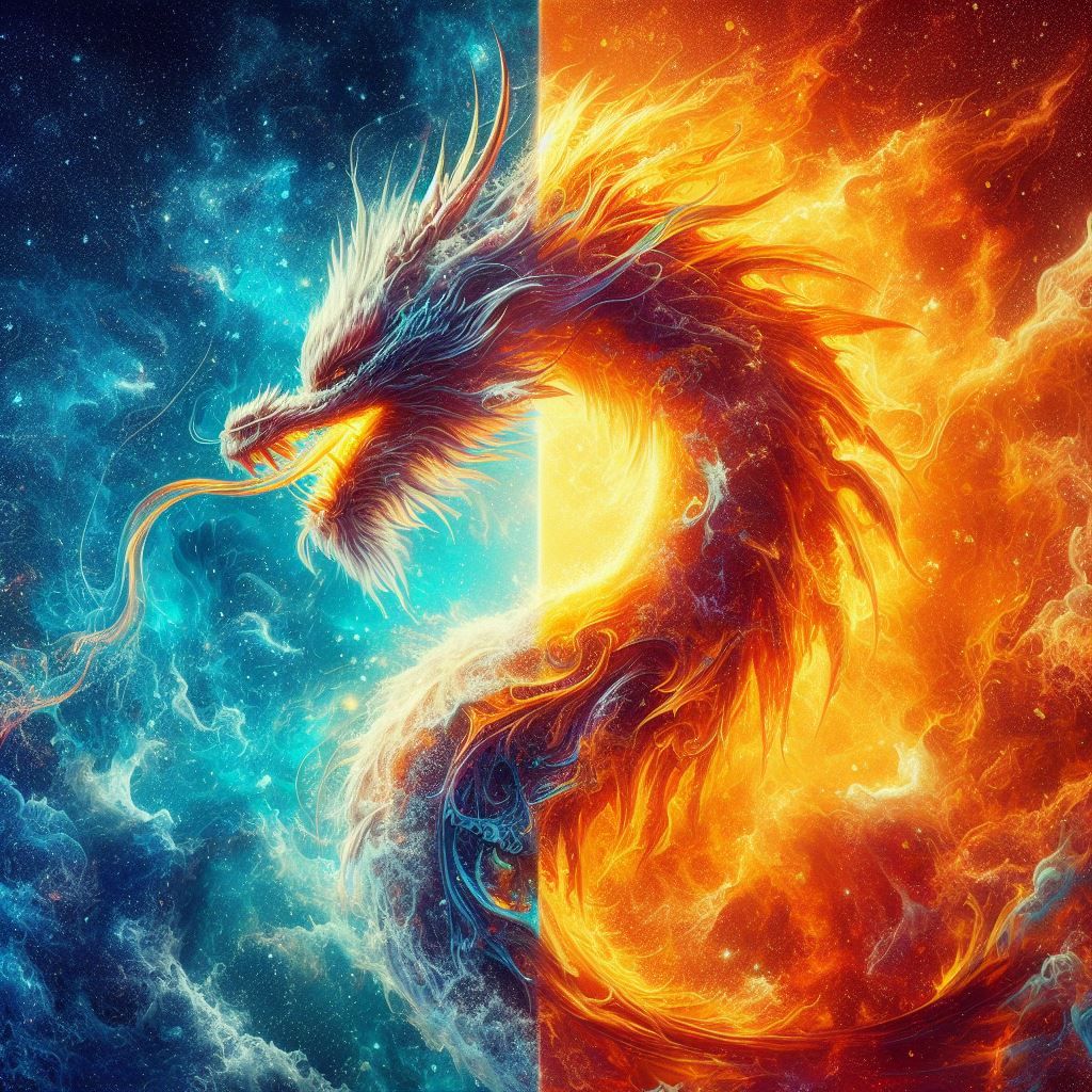 Dragon Divided - AI Generated Artwork - NightCafe Creator