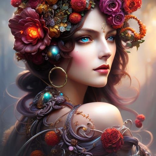 magnificent fantasy stylized rose