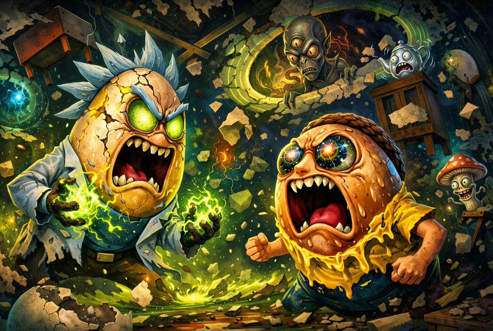 Angry Eggs [73] Rick and Morty.