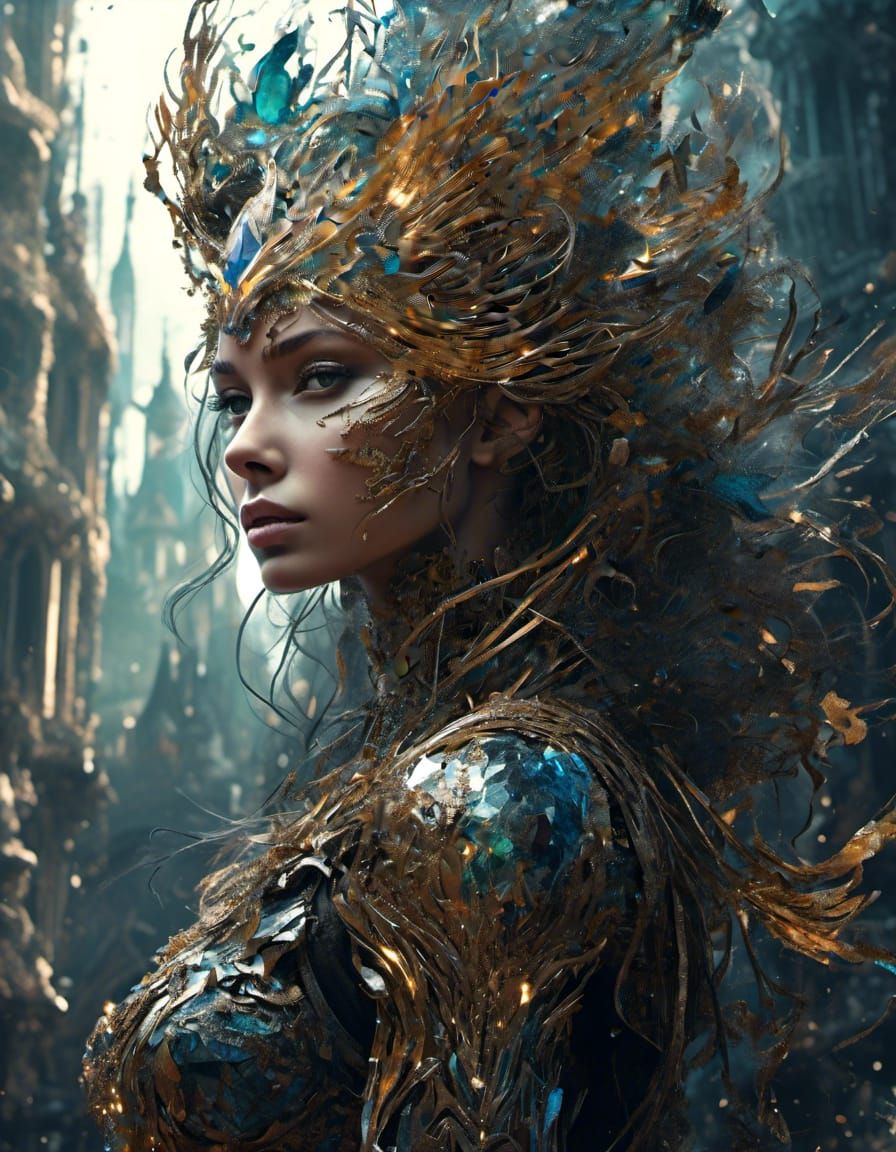 <lora:High Voltage:1.0> 8k; insanely detailed ballet dancer on stage; golden ratio; glitter; seated audience; sparkling particles; depth of...