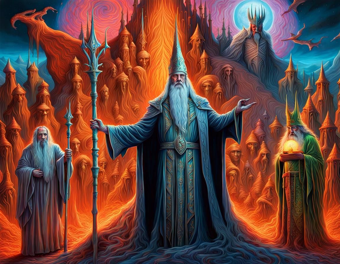 Saruman Leading the Army of the Undead - AI Generated Artwork ...