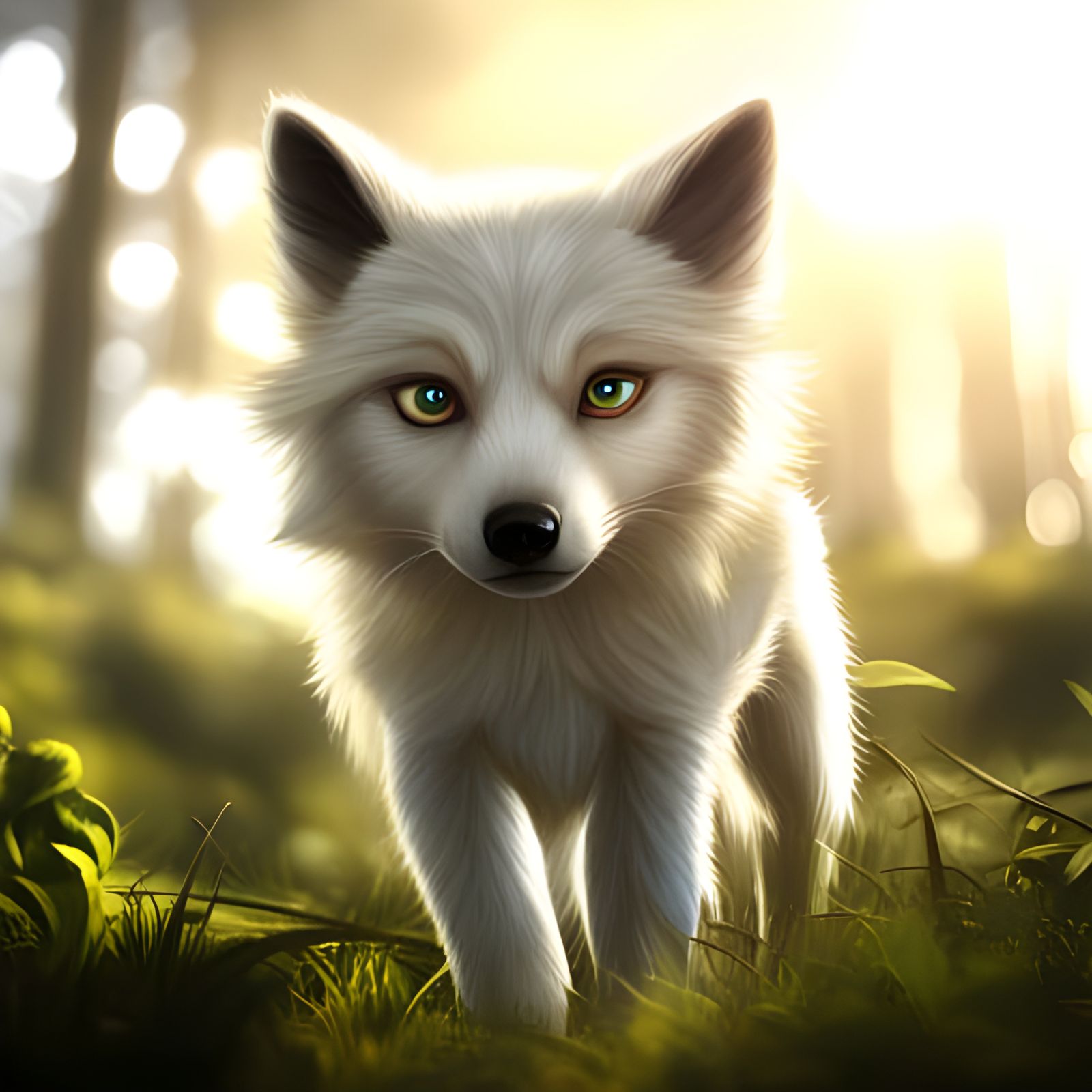 The cutest wolf in the world! - AI Generated Artwork - NightCafe Creator