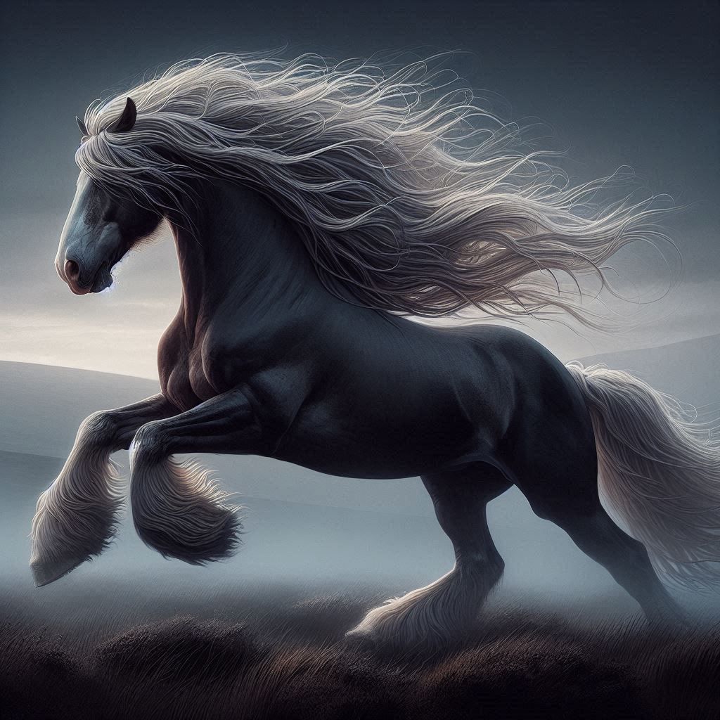 Clydesdale on the moor