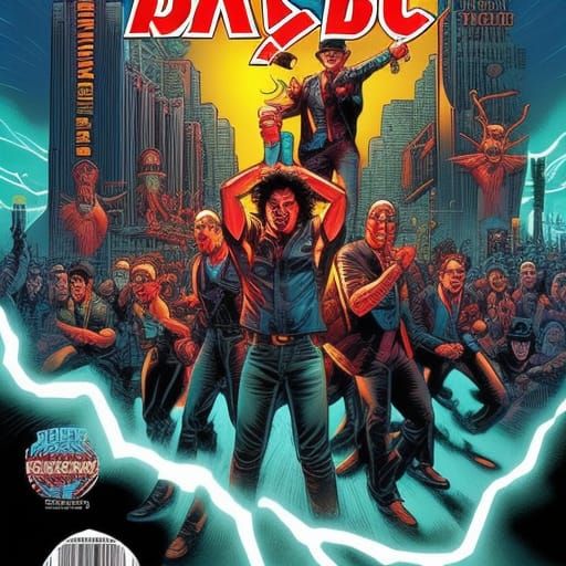AC/DC Mark Brooks and Dan Mumford, comic book art, perfect, smooth - AI ...