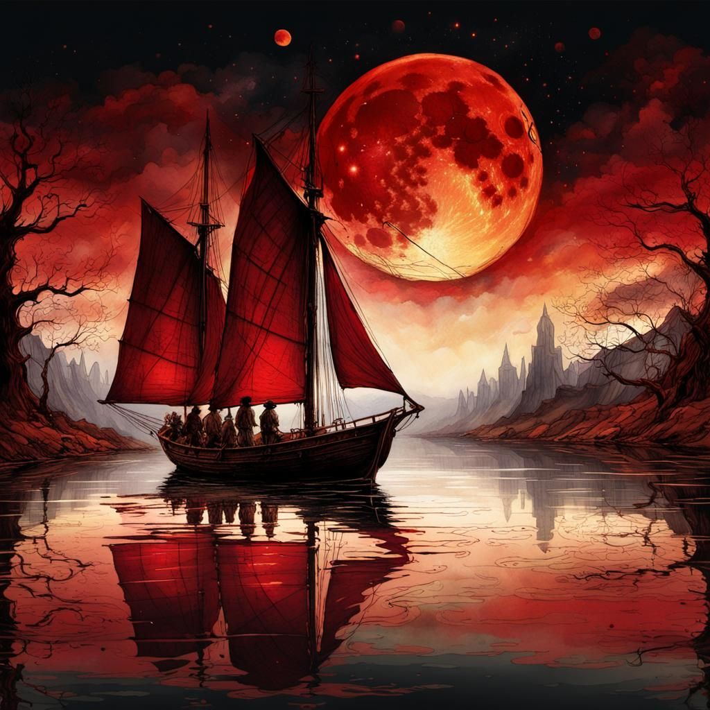 SAILING AT THE BLOOD MOON