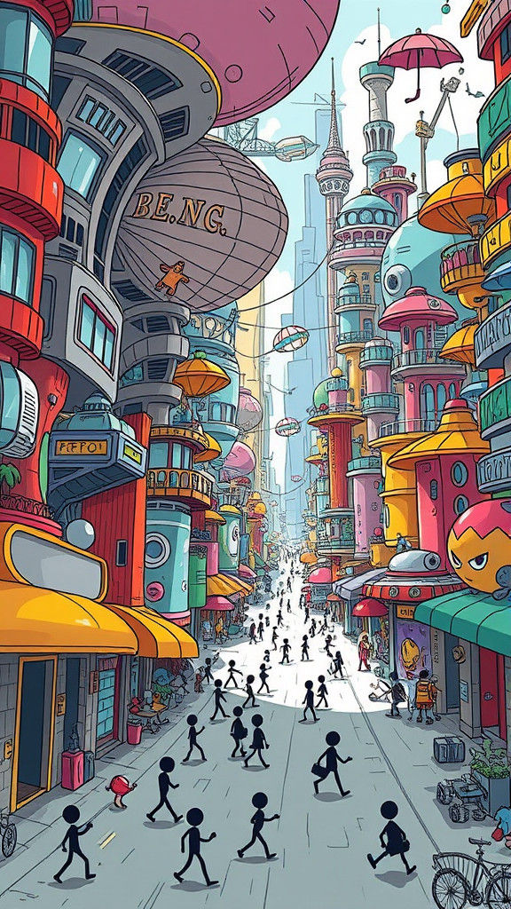 A Futurestic look of the Doodle Worlds   by @AJR