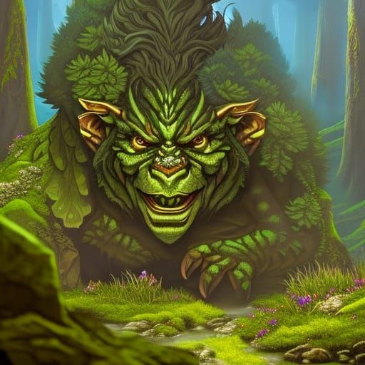 Forest troll in an enchanted forest - AI Generated Artwork - NightCafe ...