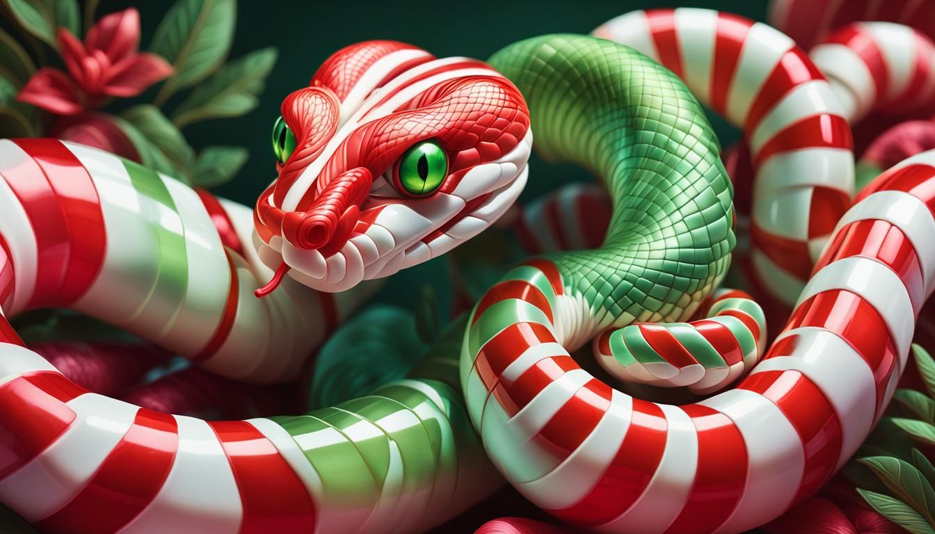 Candy Snake #2 - AI Generated Artwork - NightCafe Creator