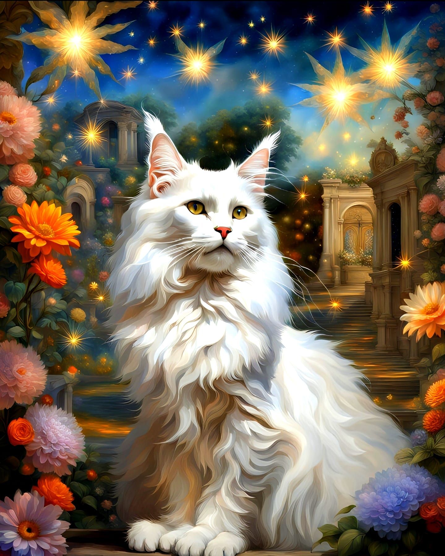 White fantasy cat⭐️