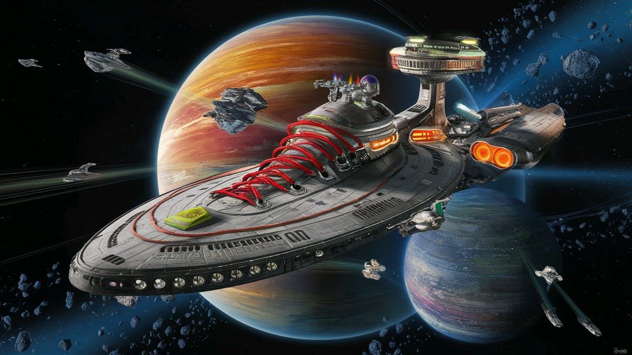 Starship UPA Horzabb NDD 361 With A Few Others Milling Around