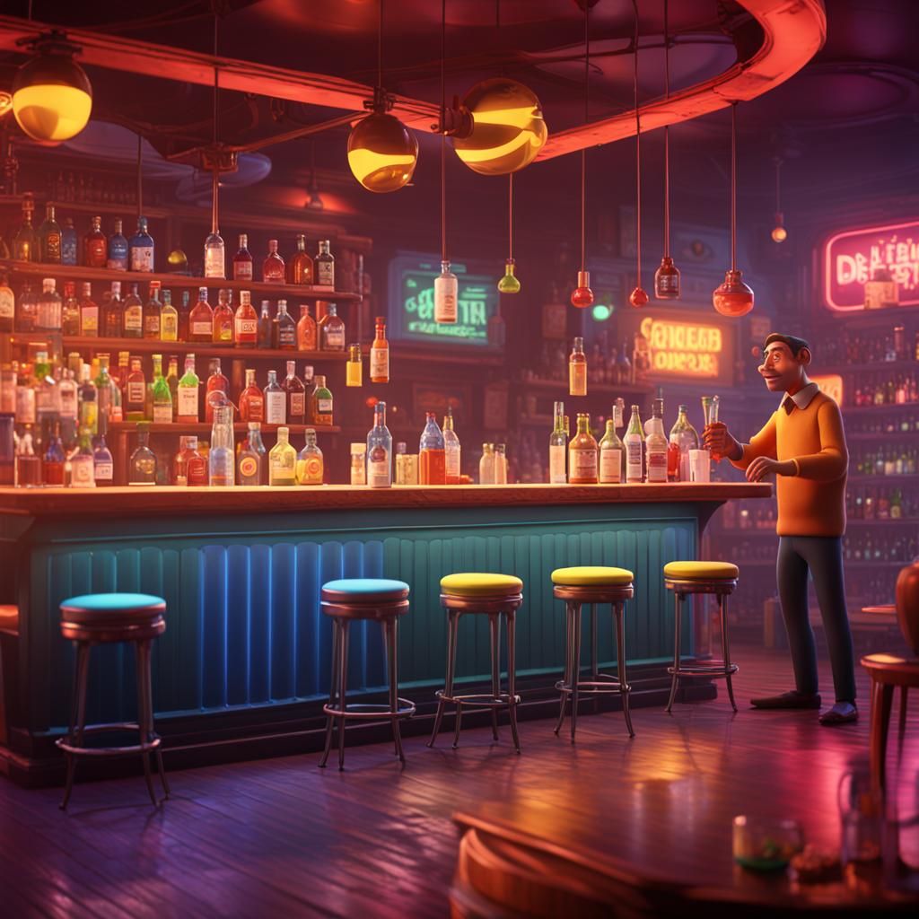 HUMAN 3D PRINTERS DRINK VODKA IN A BAR