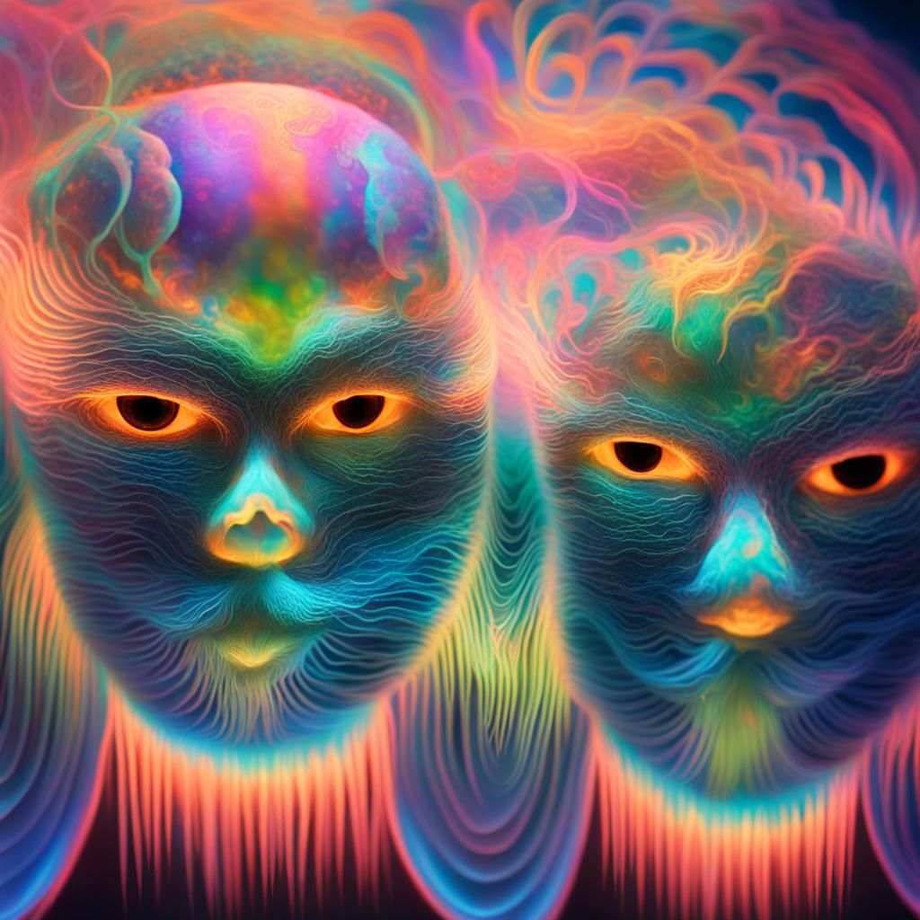 Ethereal Serpent Consuming Tail in Aurora: Surreal Art