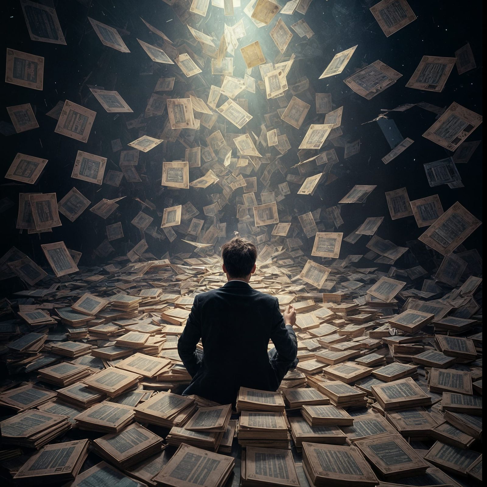 The world inside the mind of a writer, endless possibilities, hundreds of stories, millions of characters,