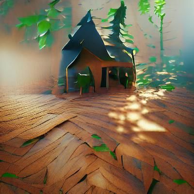 house in forest