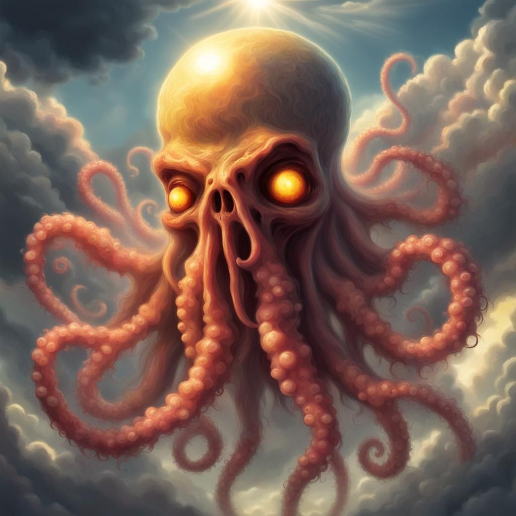 hell oktopus zombie heavenly sunshine beams divine bright so...