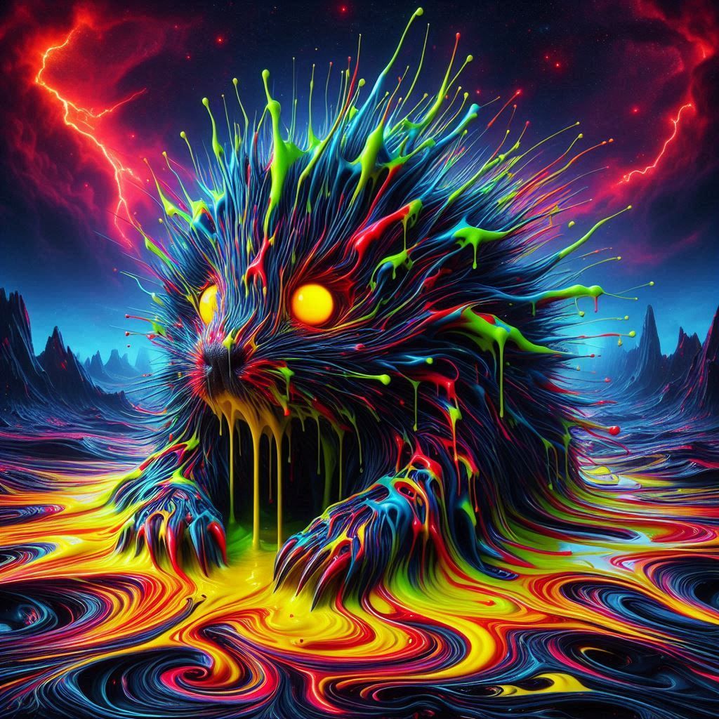 Melting color porcupine #1-4 request by @bamc