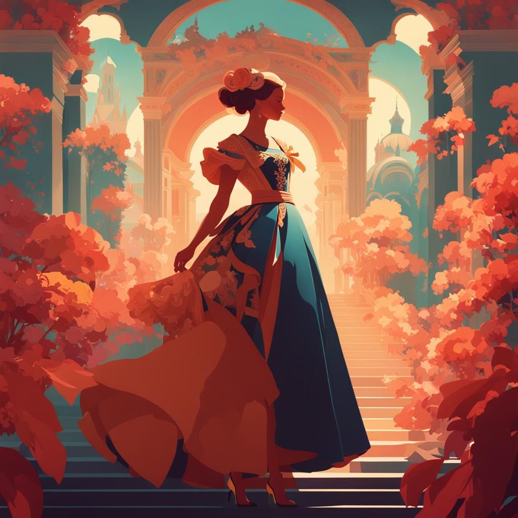 Fashion Show in Art Nouveau Style