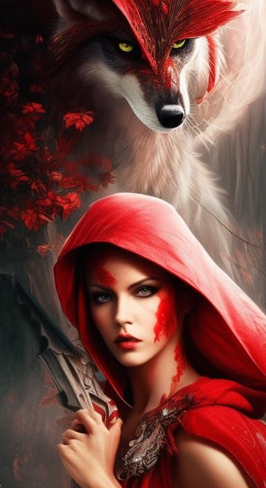 be afraid of the big bad girl in the red hood - AI Generated Artwork ...