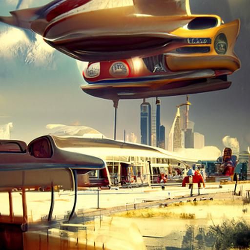 How the future used to be, trending on Artstation hd , detailed, 1950s ...