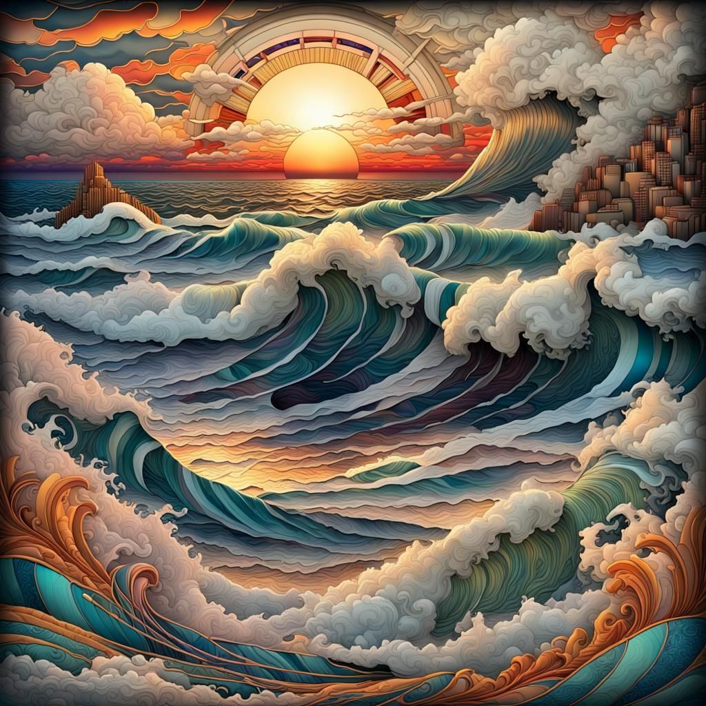 Art Deco Ocean View  by @Je Ne Regrette Rien