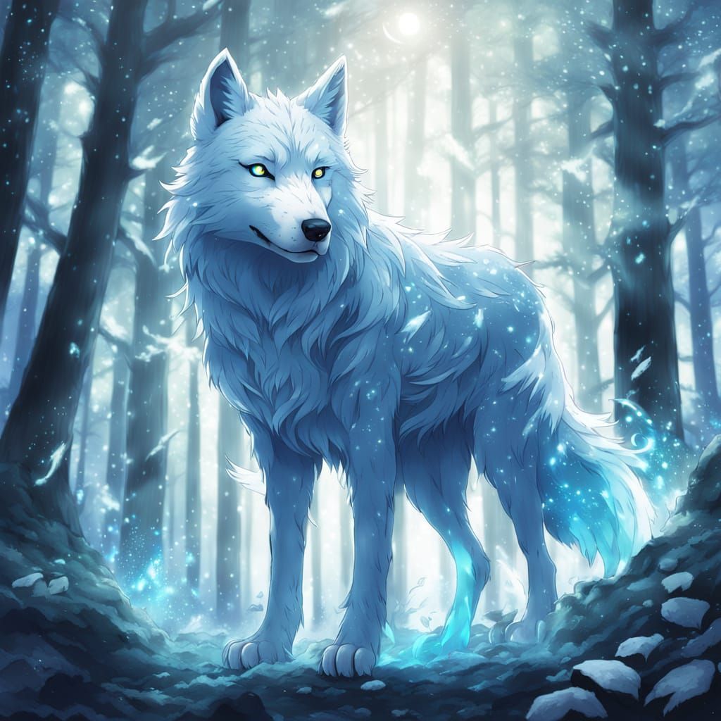 Magical Wolf  by @Derunglas