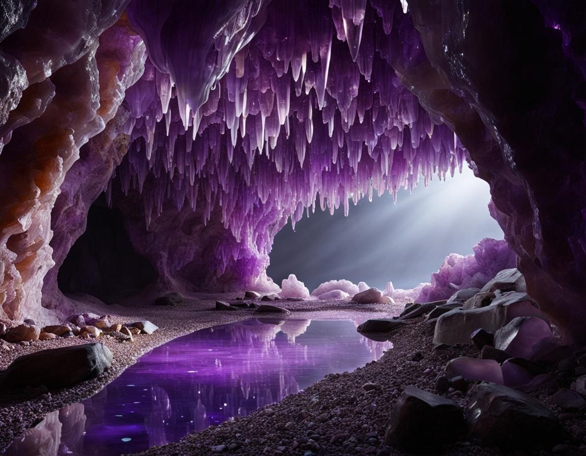 Crystal Caves AI Generated Artwork NightCafe Creator