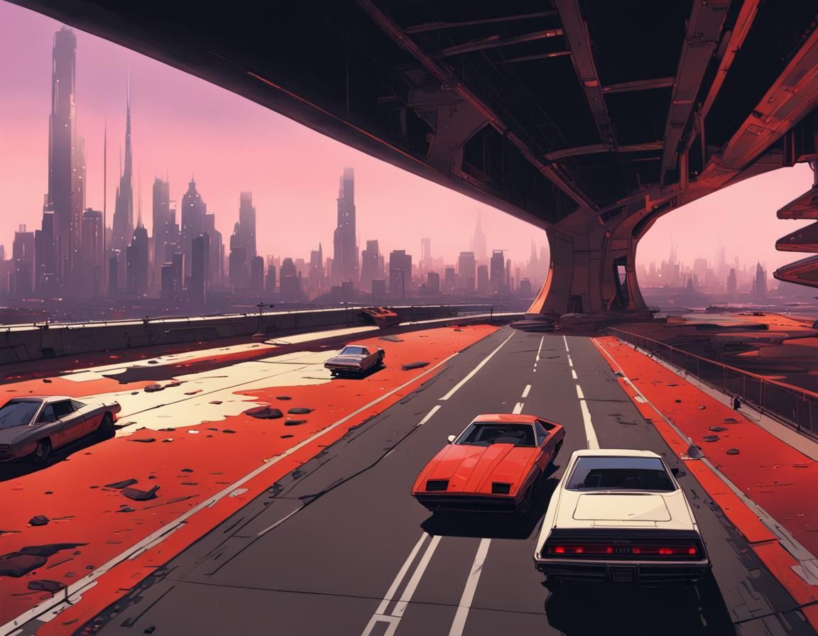 16k resolution, art inspired by Syd Mead's visionary futuris...