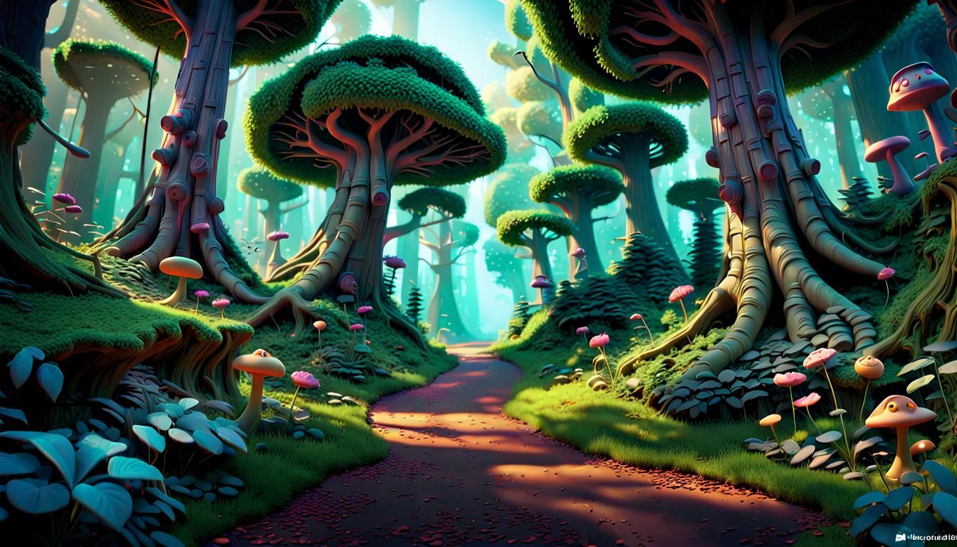 Enchanted Forest, Pixar, Disney, concept art, 3d digital art, Maya 3D ...