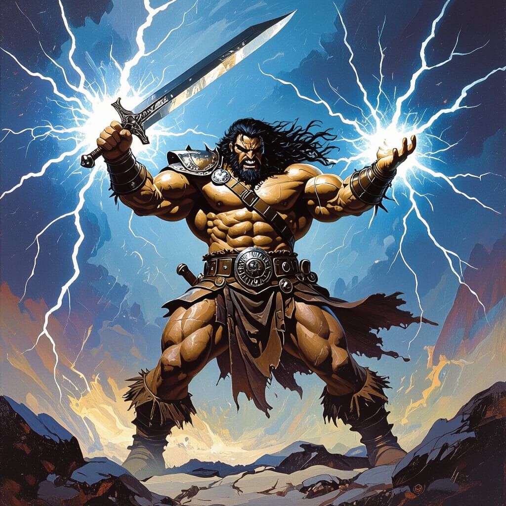 barbarian with lightning powers