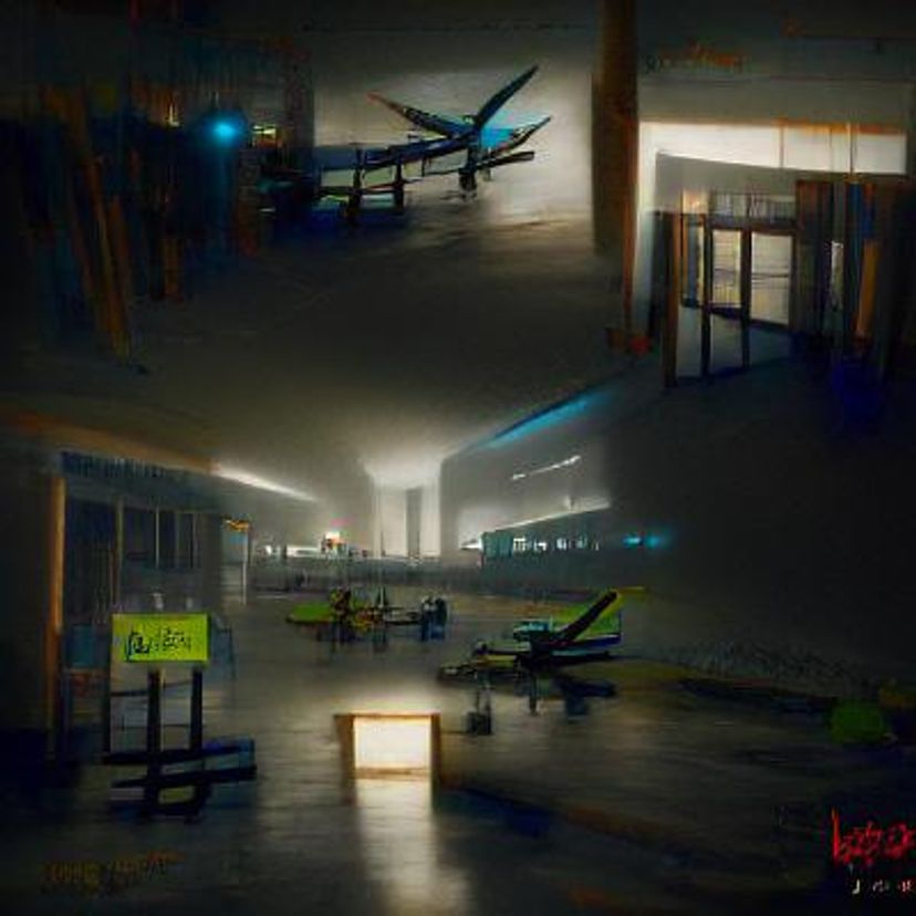 airport liminal space - AI Generated Artwork - NightCafe Creator