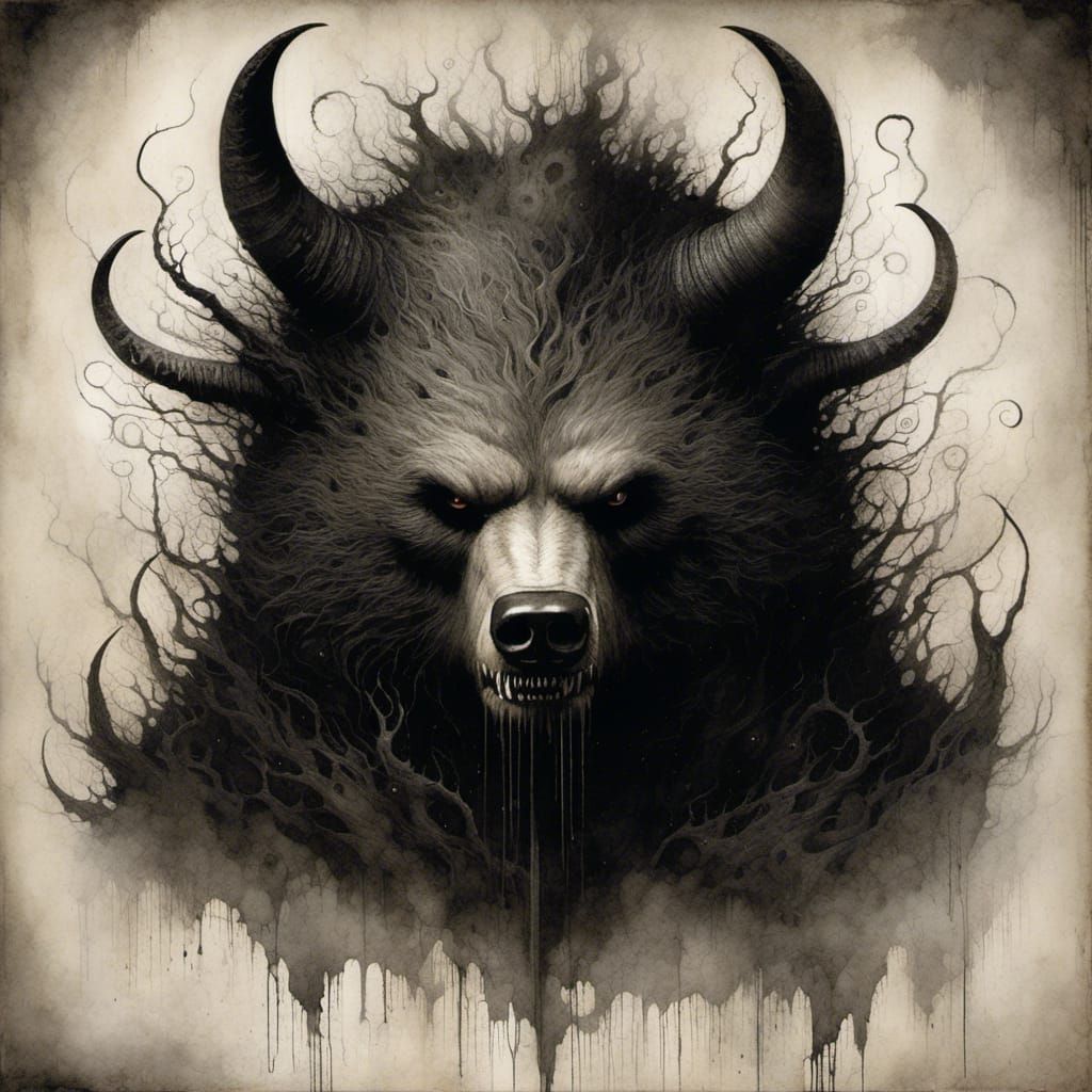 “Devil Bear" drawing by Stephen Gammell Gabriel Pacheco Naoto