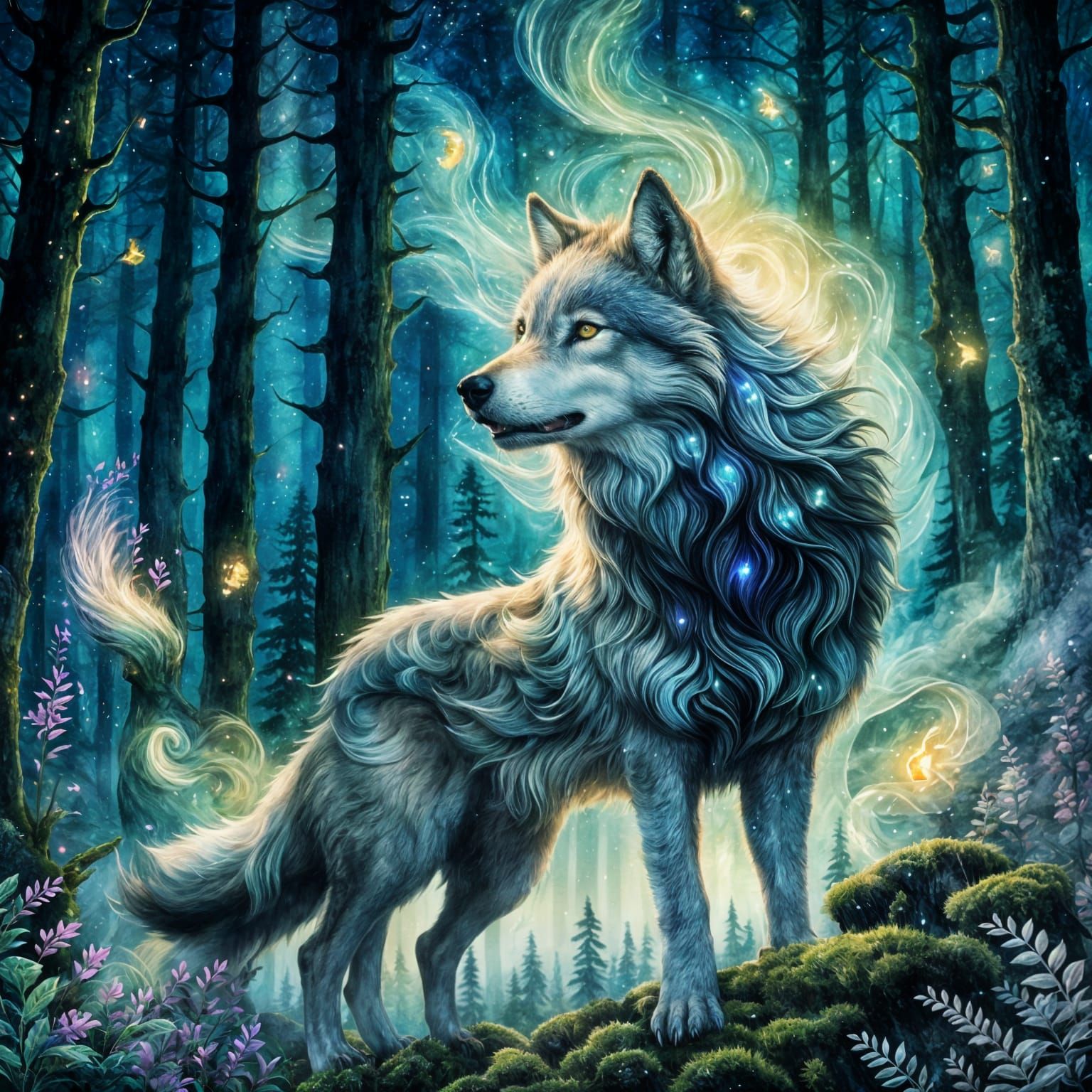 Cosmic Wolf  by @Merumeru Meru