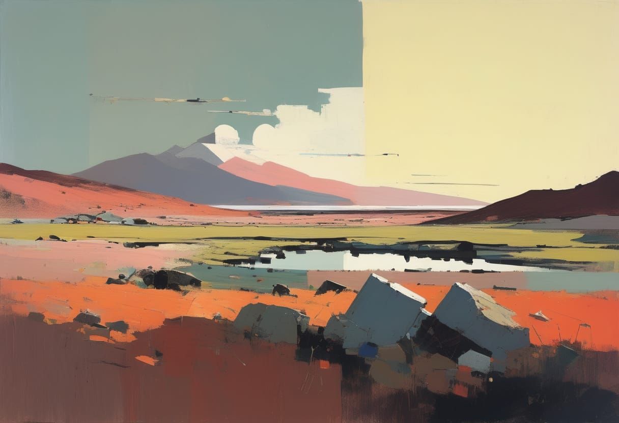 Purple poppy in moonlight