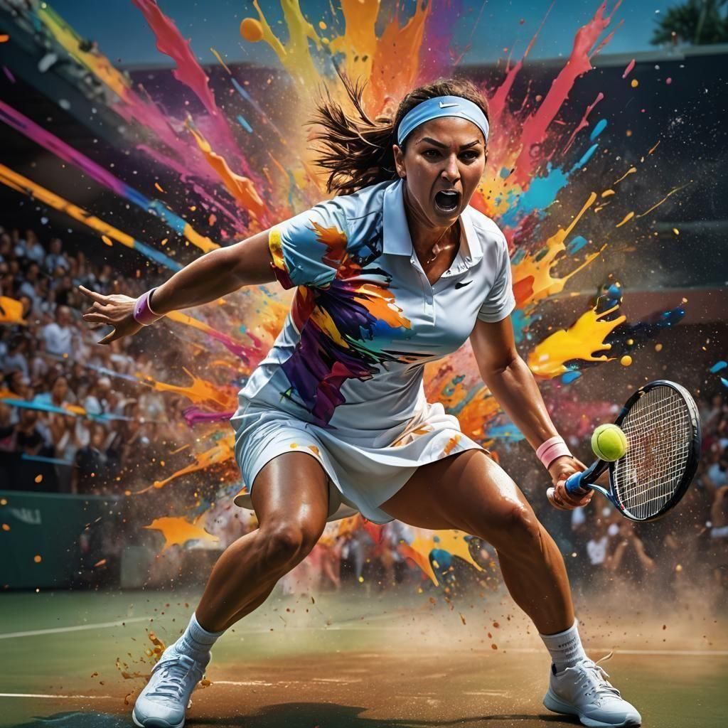 Tennis action