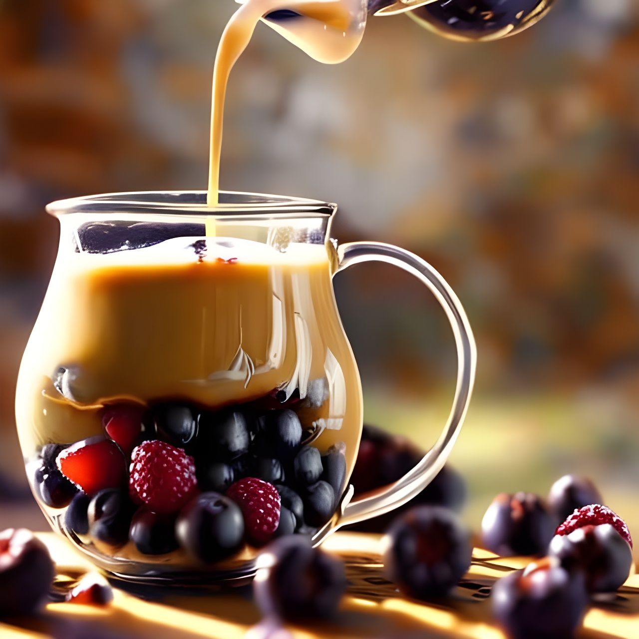 Breakfast in a Jar: Detailed Macro Photo