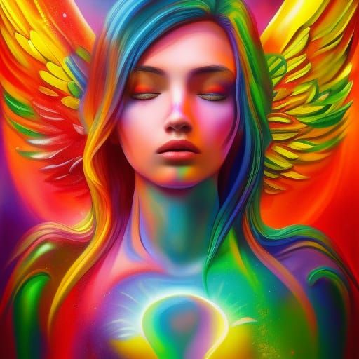 Cosmic Angel - AI Generated Artwork - NightCafe Creator