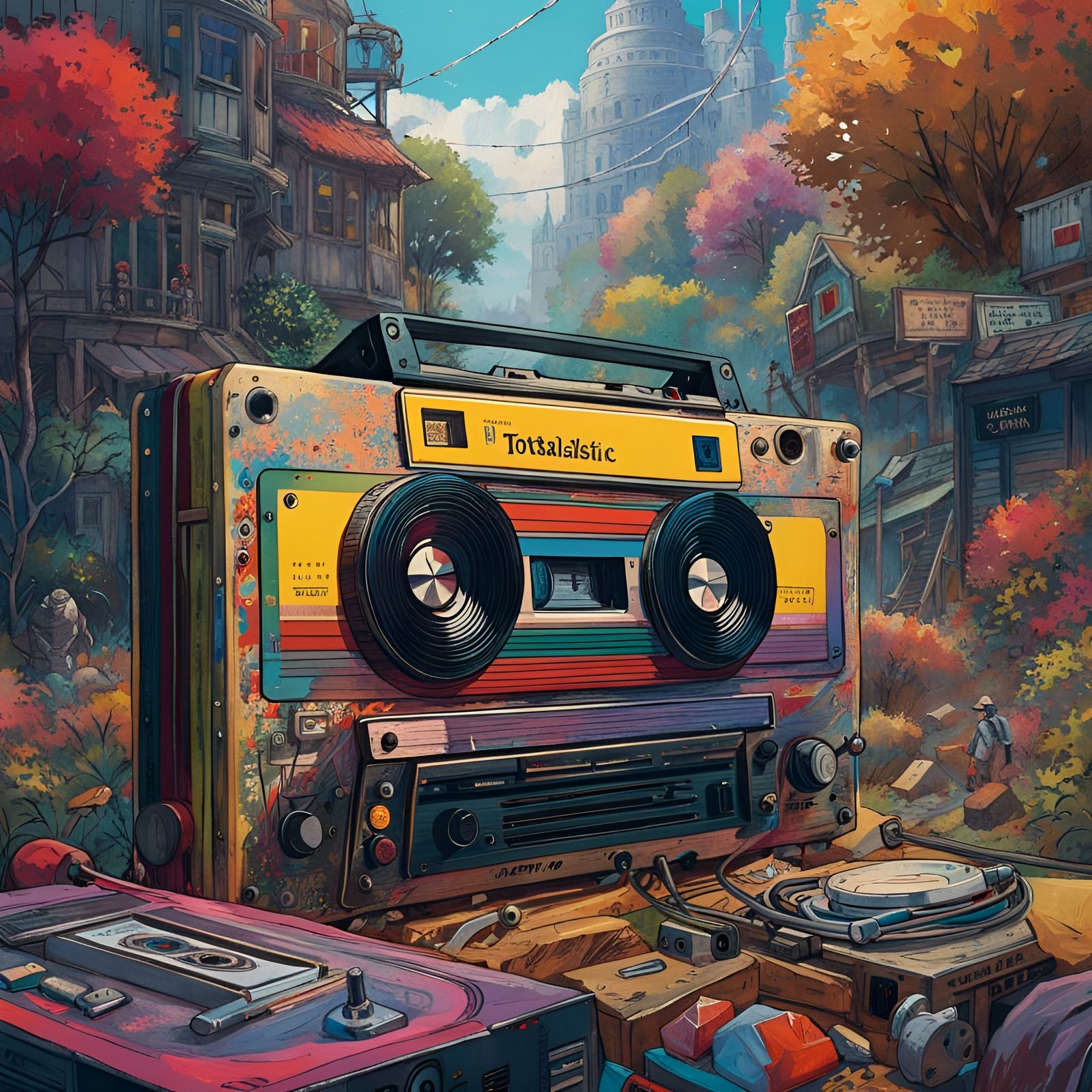 80s mixtape AI Generated Artwork NightCafe Creator