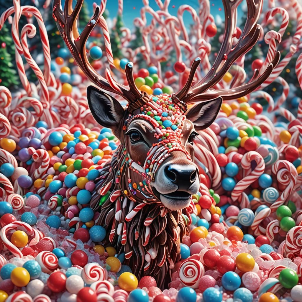 Candy Cane Reindeer