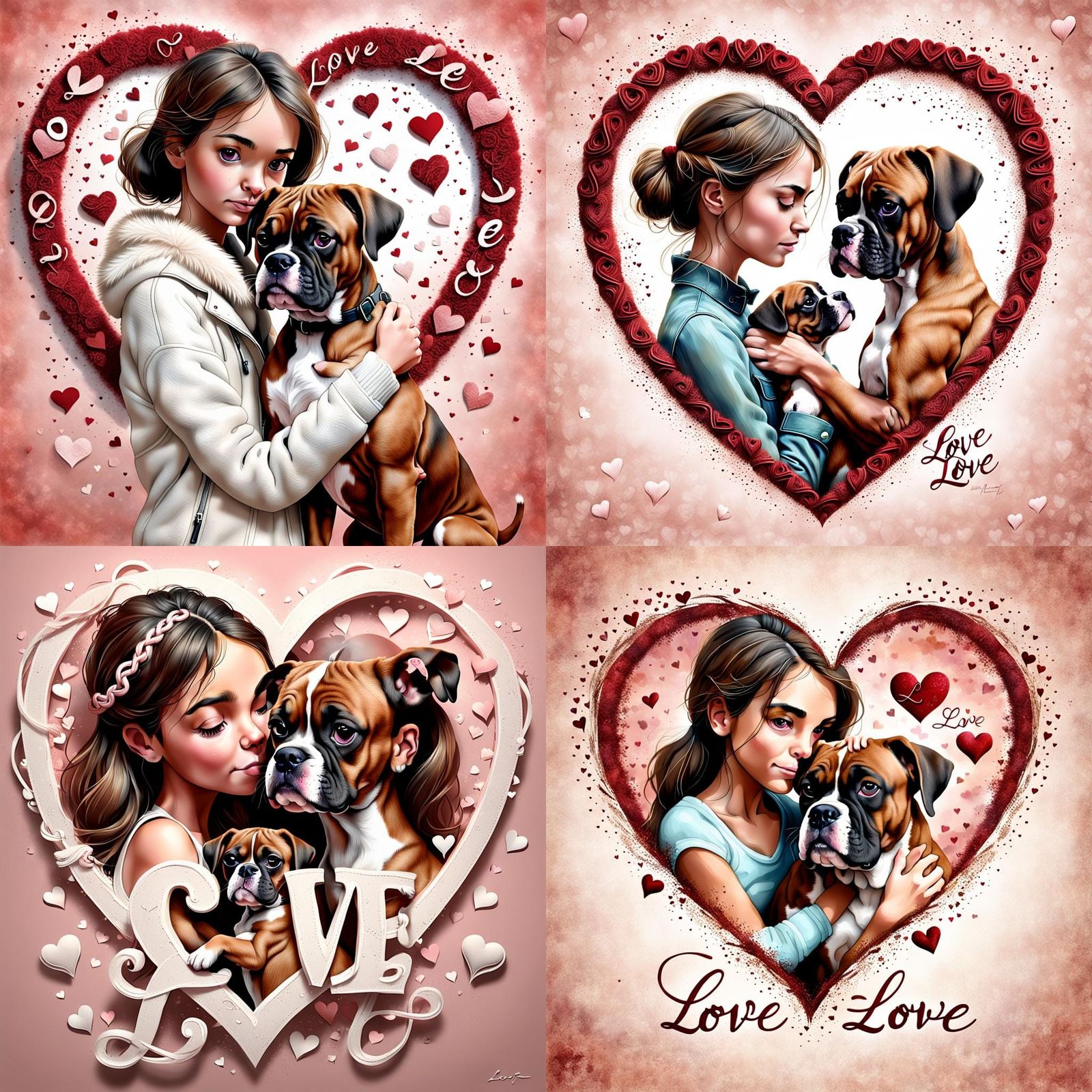 Falling in love with your Dog :: portrait of a girl and a he...